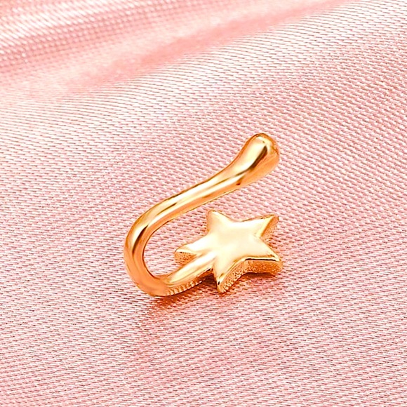 🔵𝟲𝟱%𝗢𝗙𝗙 𝗯𝘂𝗻𝗱𝗹𝗲𝘀 𝟯+🔵 NEW Star Simple Fake Nose Ring - Picture 6 of 9
